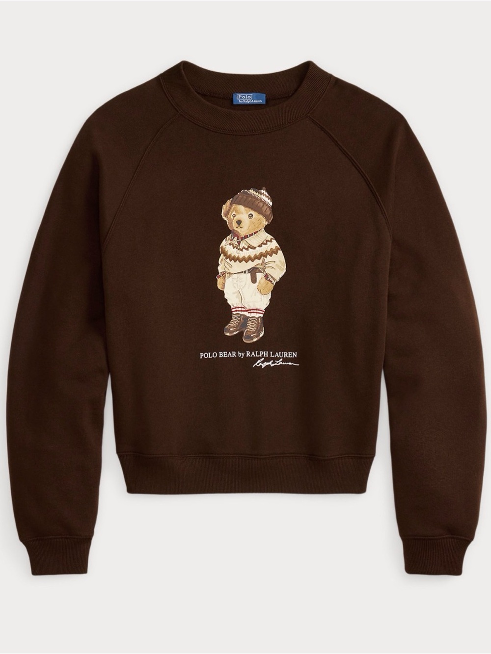 Ralph Lauren Brown Polo Bear Crewneck Sweatshirt